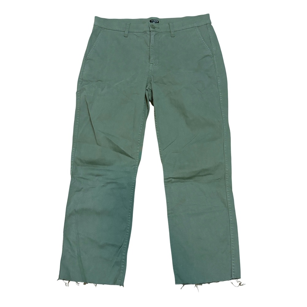 2 for‎ $20 J. Crew Women's Pants Green Size 29 Slim Chino Raw Hem Olive Green